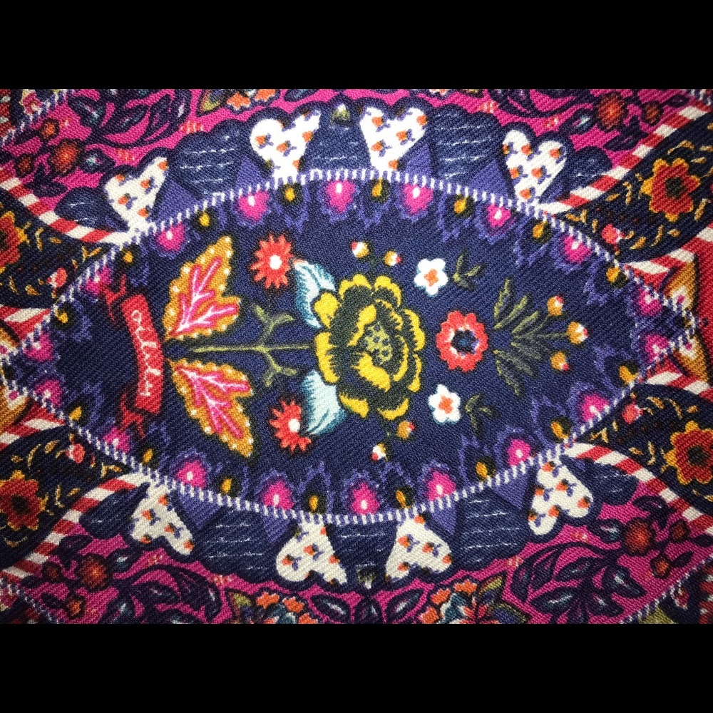Oilily Double-sewn Tube Scarf Wrap Shawl  Blue Red